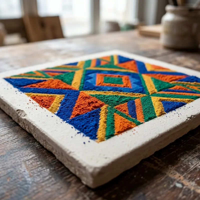 Handmade screen printing at Matrix Tile Print