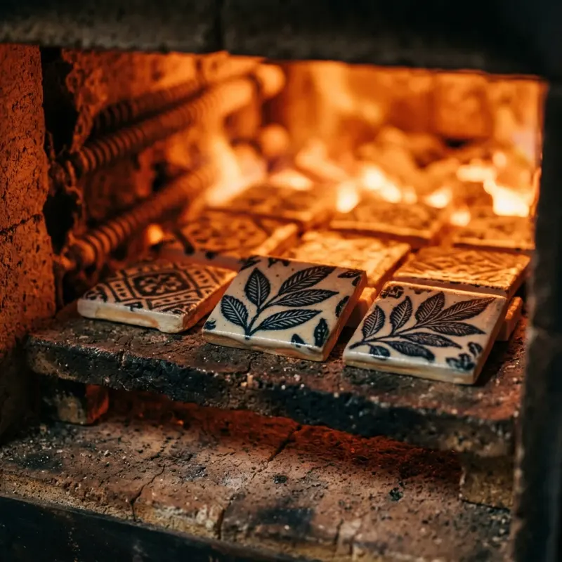 Kiln firing at Matrix Tile Print